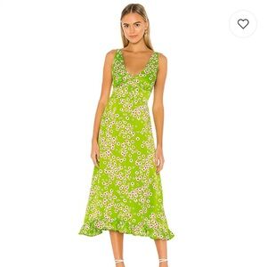 Faithfull The Brand Emili Apple Green Sun Dress